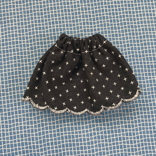 Black Scallop Skirt